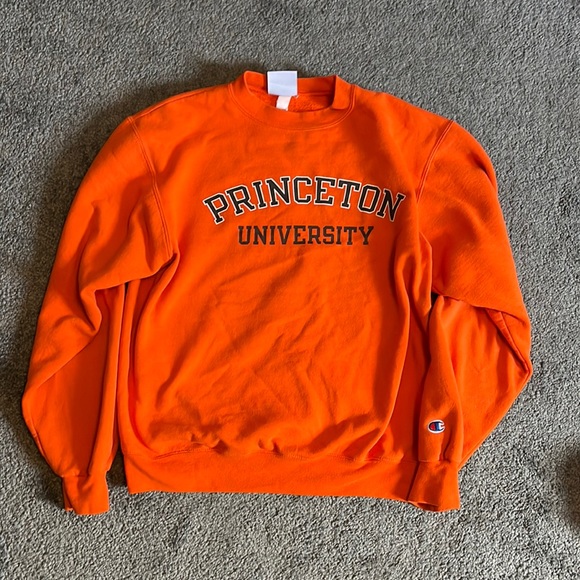 Princeton University Champion orange crewneck - Picture 1 of 3